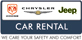 Chrysler & Jeep Car Rental, auto noma
