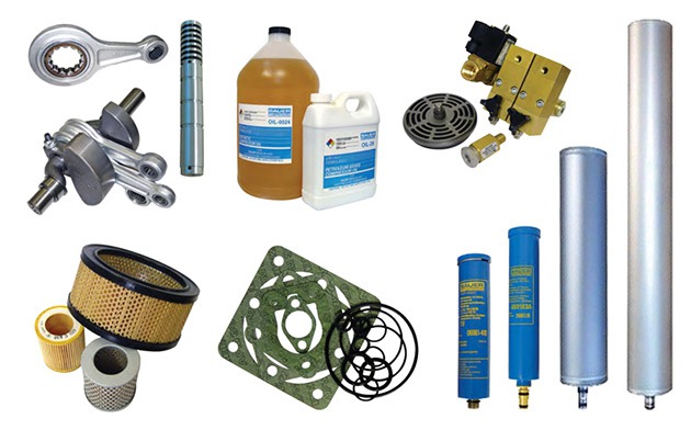 Air coil parts, repair and maintenance. Filters, oils, compressed air systems.