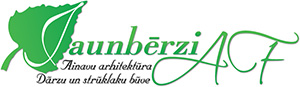 Jaunbērzi AF, Umgebung, Einrichtung der Grünanlagen