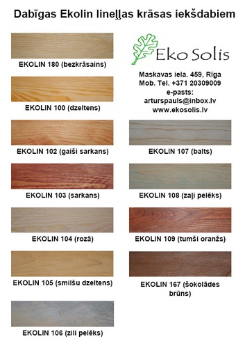 Ekolin with pigment