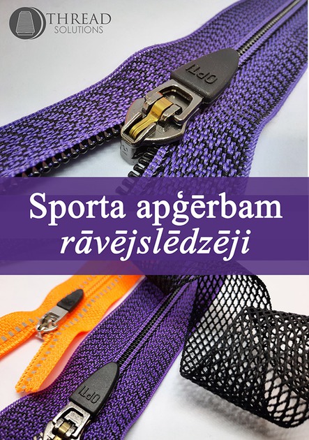 Zippers for sportswear