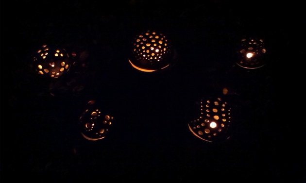 Keraminės molio lauko žvakidės