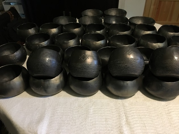 Ceramic clay soup bowls