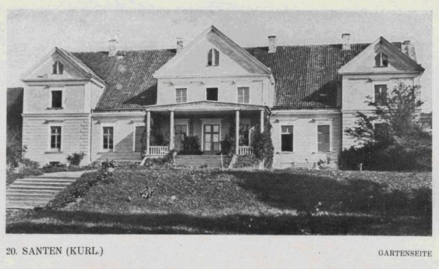 Zantes muižas pils 20.gs. sākums. <br>No grāmatas: Pirang H. Das baltische Herrenhaus.3. Teil - Riga, 1930.